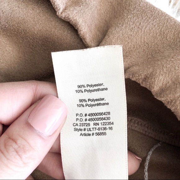 Aritzia WILFRED Daria vegan suede high waisted Camel coloured legging - Picture 6 of 6